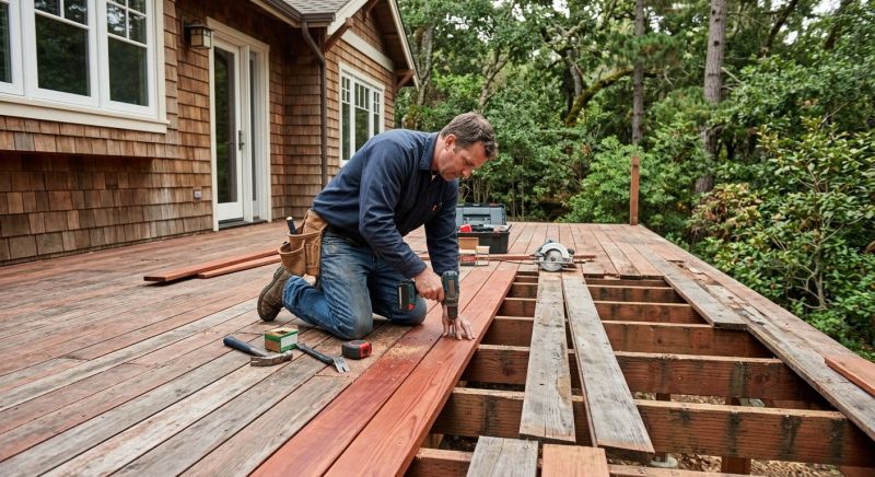 Redwood Deck Installation