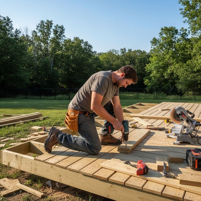 Redwood Deck Installation