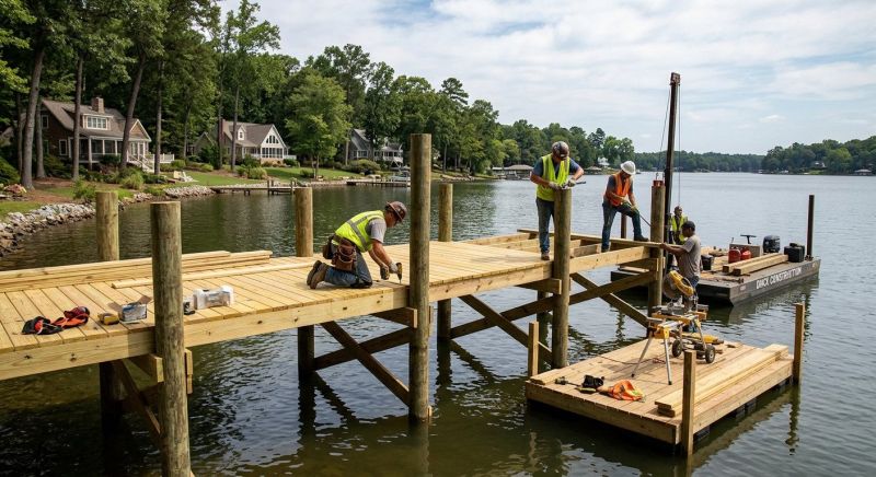 Pond Dock Construction in Alpharetta, GA